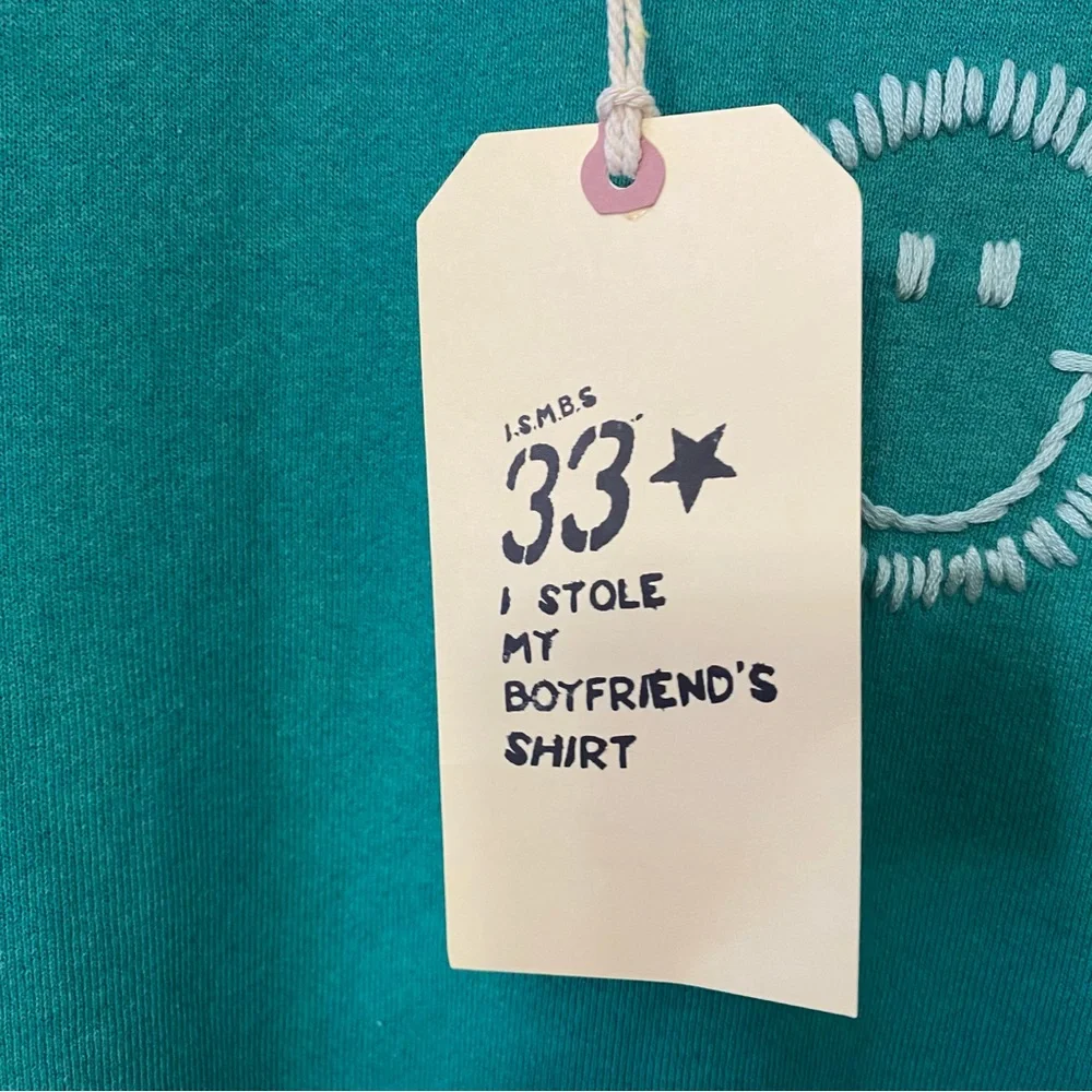 I Stole My Boyfriends Shirt  green sweatshirt medium - large - Picture 2 of 5